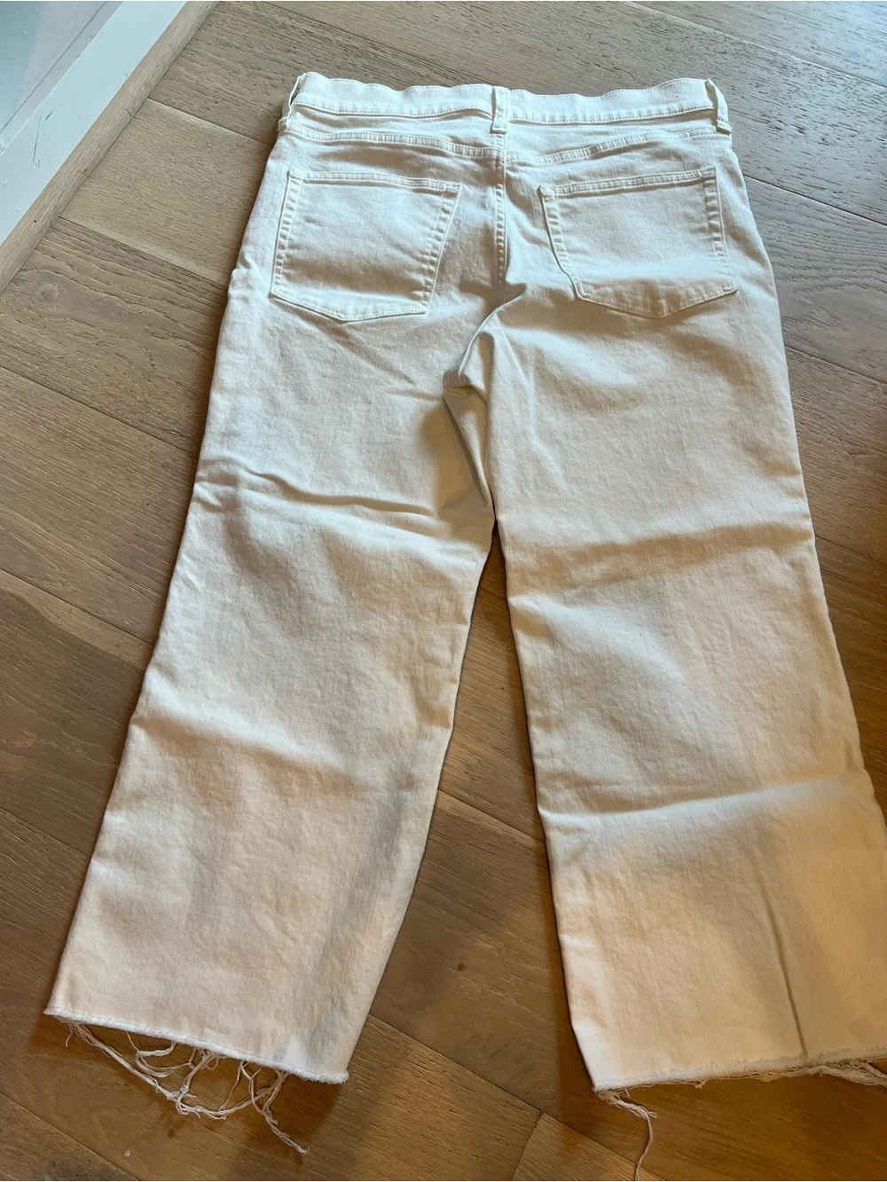 J. Crew Cream Wide-Leg Jeans